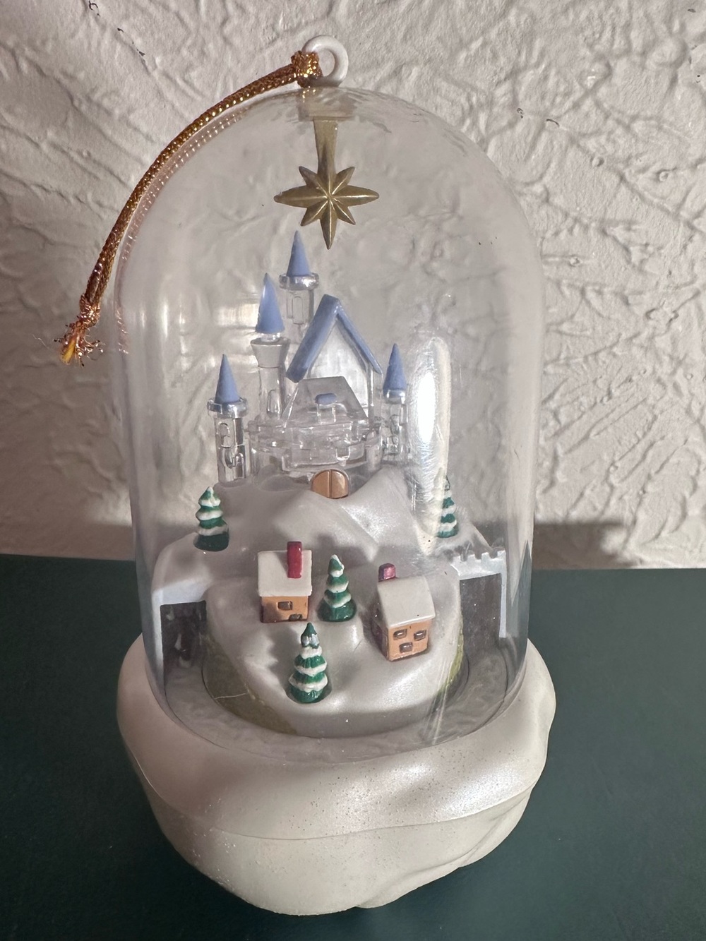 Vintage Santa’s Magical Castle Ornament Musical, Motion, Animated Christmas